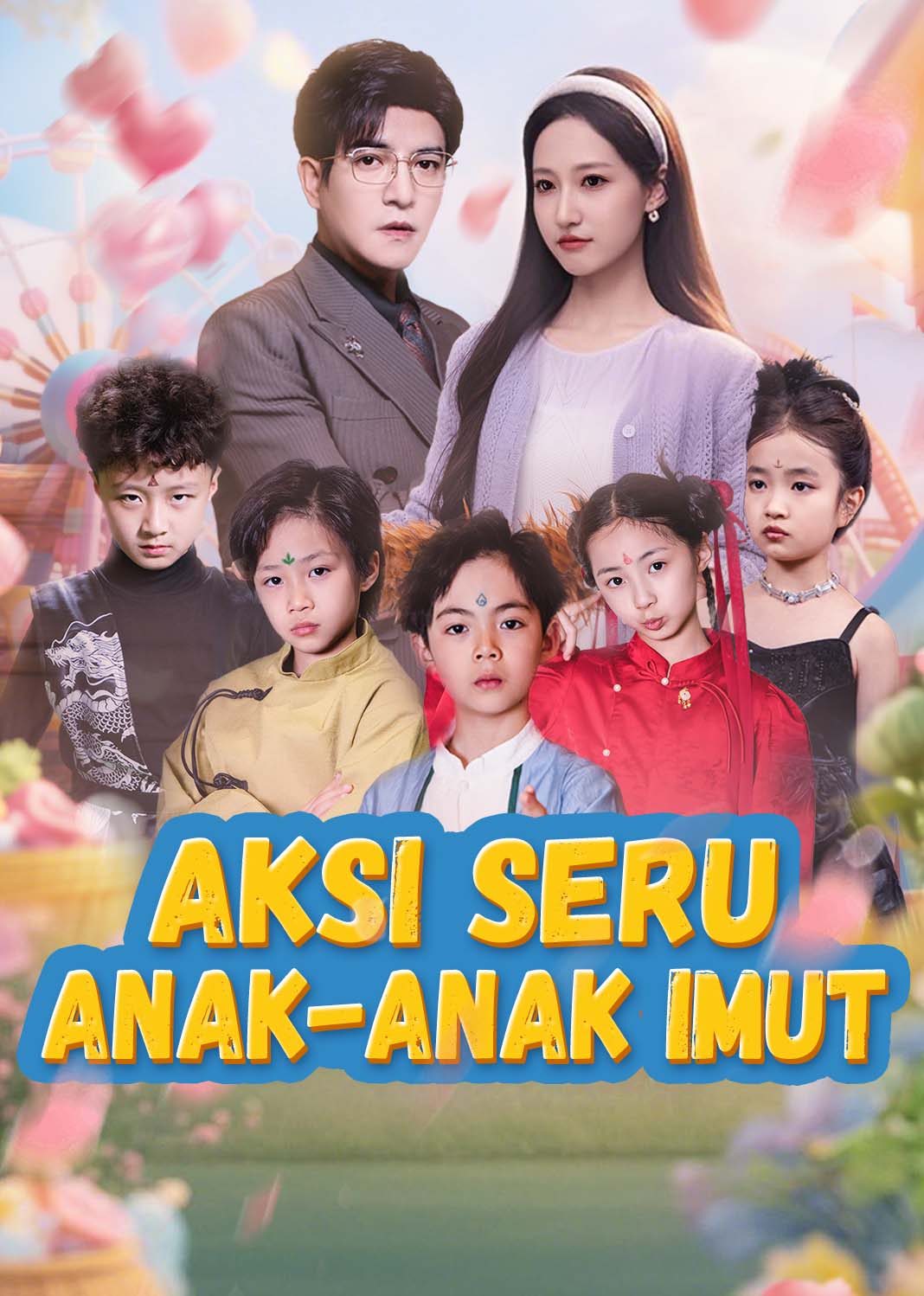 Poster Aksi Seru Anak-Anak Imut
