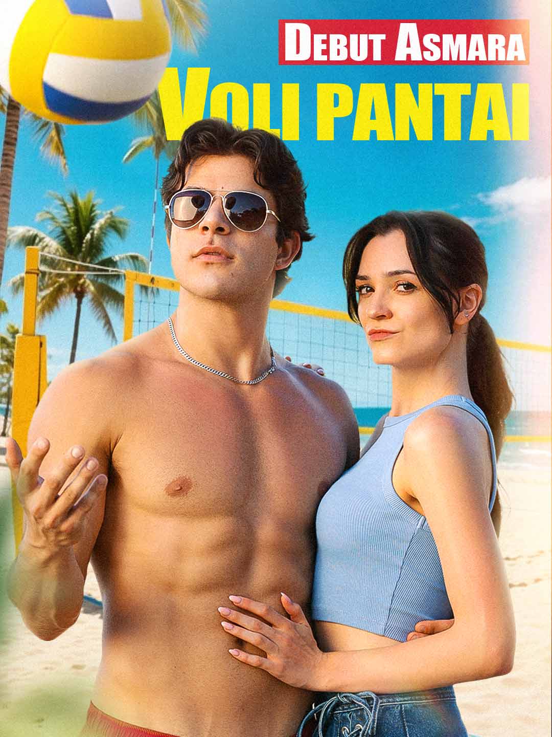 Poster Debut Asmara Voli Pantai