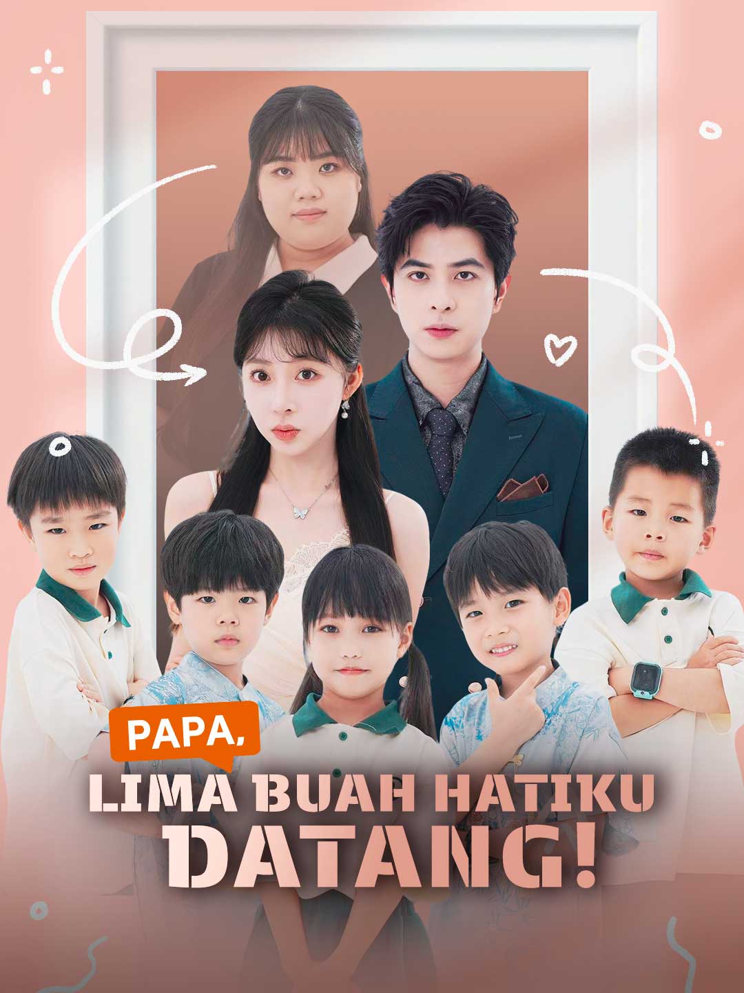 Poster Papa, Lima Buah Hatiku Datang!