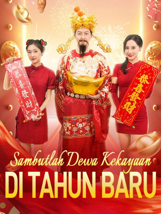 Poster Sambutlah Dewa Kekayaan di Tahun Baru