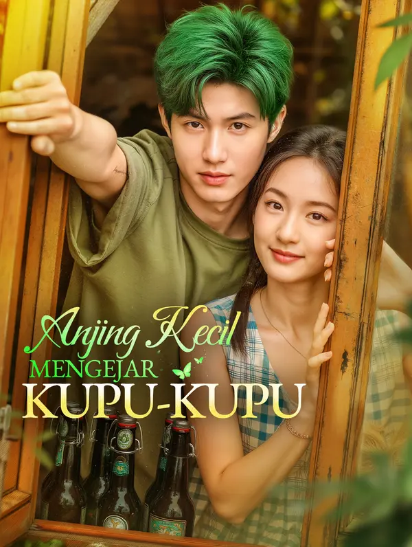 Poster Anjing Kecil Mengejar Kupu-Kupu