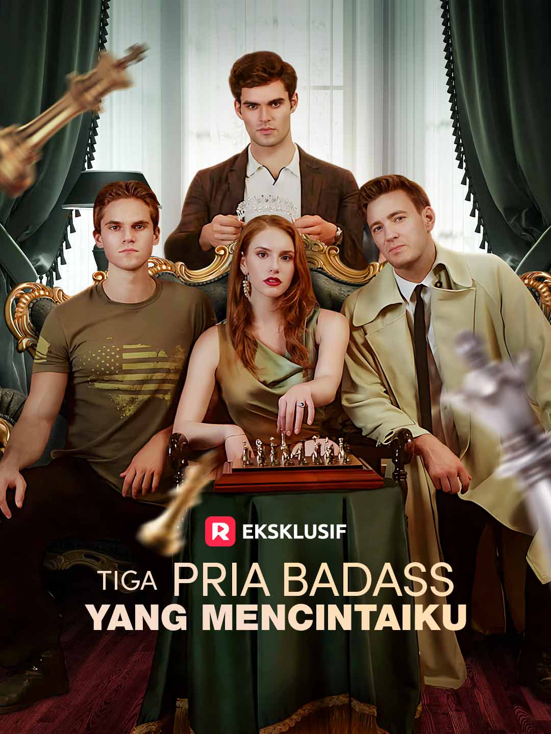 Poster Tiga Pria Badass yang Mencintaiku